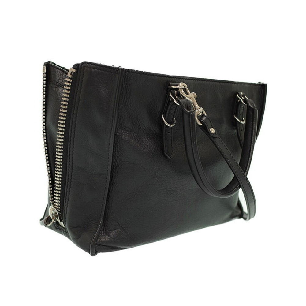 BALENCIAGA Paper Zip Around Shoulder Bag Black - Picture 2 of 9
